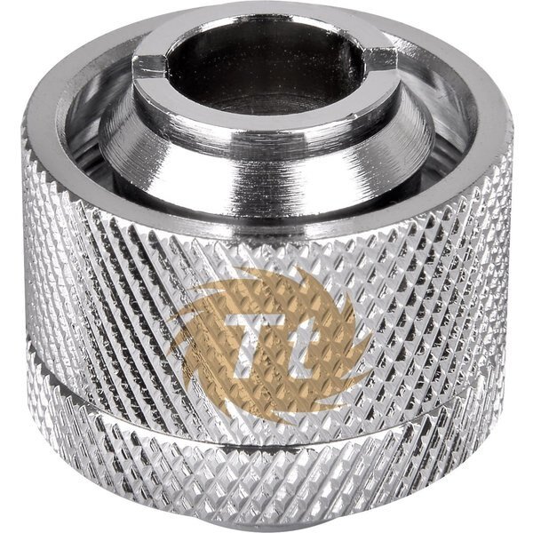 Thermaltake Pacific Diy Lcs Chrome 1/2 Id X 3/4 Od Compression Fitting, Thermaltake, Mfr#: CL-W030-CA00SL-A